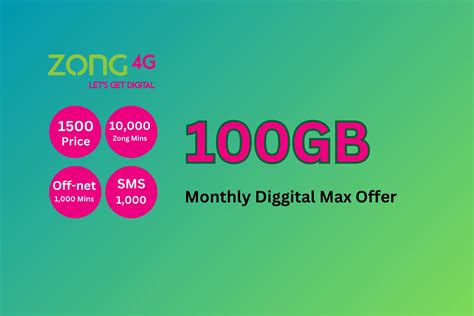 zong internet packages monthly 100gb|ZONG 100GB Monthly Digital Max Offer .